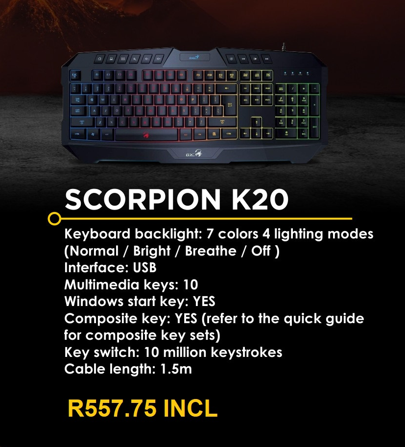 SCORPION K20 GAMING KEYBORDS